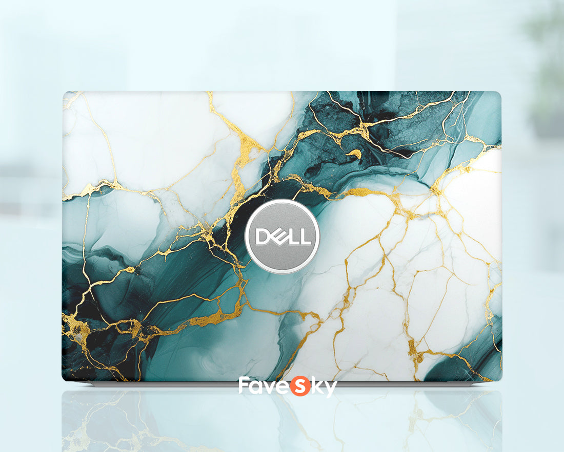Dell Laptop Decal XPS Laptop Accessories Art Green Marble Texture Designs favesky