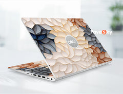 Dell Latitude 7400 Laptop Skin Gift for Mom White Beautiful Floral Design favesky