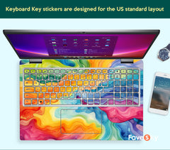 Dell 5430 laptop Skin Gift for Her Abstract Colorful Painting Latitude Xps favesky