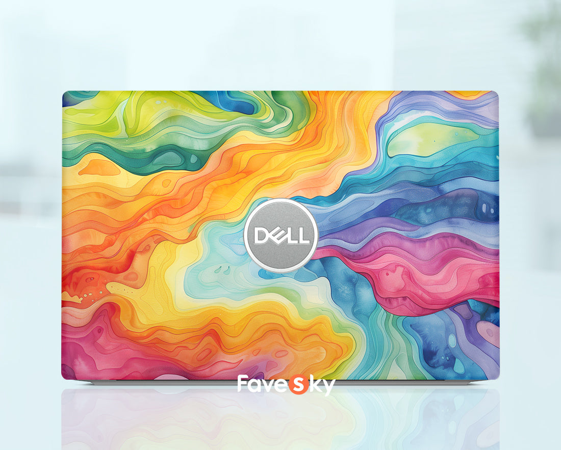 Dell 5430 laptop Skin Gift for Her Abstract Colorful Painting Latitude Xps favesky