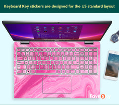 Custom Laptop Skin Dell Xps 9530 Accessorie Pink Marble Texture Art Design favesky