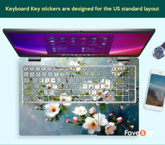 Laptop Skin Dell Xps 15 9500 Personalized Gift Peach Blossom Oil Painting favesky