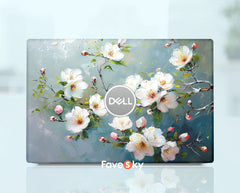 Laptop Skin Dell Xps 15 9500 Personalized Gift Peach Blossom Oil Painting favesky