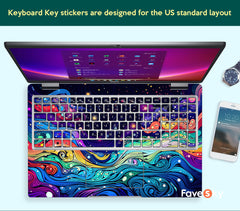 Dell 7445 Skin Vinyl Decal Custom Gift Colorful Starry Oil Painting Design favesky