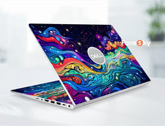Dell 7445 Skin Vinyl Decal Custom Gift Colorful Starry Oil Painting Design favesky