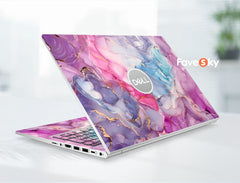 Dell Pink Sticker Laptop Skin Inspiron 3520 Decal Artistic Marble Texture favesky
