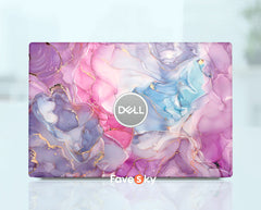 Dell Pink Sticker Laptop Skin Inspiron 3520 Decal Artistic Marble Texture favesky