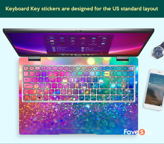 Dell Notebook Pre-Cut Custom Laptop Skin Vinyl Decal Colorful Light Design favesky