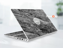 Custom Laptop Skin Dell Decal Art Gift Abstract Designs Gray Marble Texture favesky