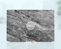 Custom Laptop Skin Dell Decal Art Gift Abstract Designs Gray Marble Texture favesky