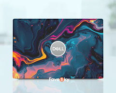 Laptop Skin Protect Dell Precision 3480 Decal Art Sticker Black Cool Marble favesky
