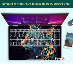 Custom Sticker Dell Laptop Skin Decal Abstract Design Animal Cat Pattern favesky