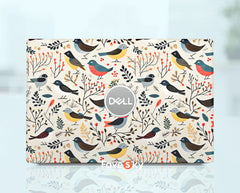Laptop Skin Dell Decal Custom Sticker White Minimalist Design Bird Pattern favesky