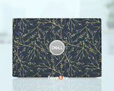 Personalized Gift Dell Laptop Skin Xps Decal Abstract Golden Botanical favesky