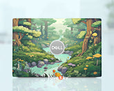 Custom Laptop Skin Dell Inspiron 5450 Sticker Green Anime Scene Forest Art favesky