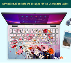 Laptop Skin Dell 7445 Decal Gift For Mom Pink Flower Patterns Prints favesky