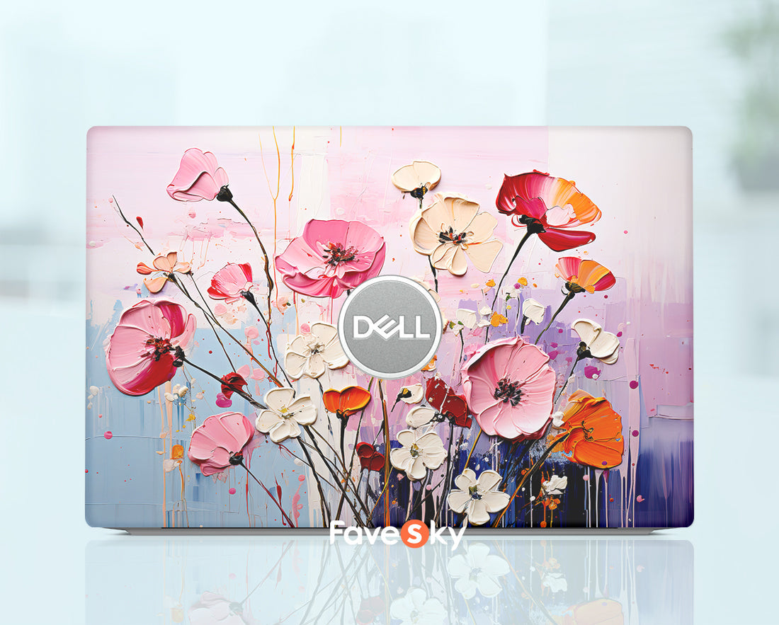 Laptop Skin Dell 7445 Decal Gift For Mom Pink Flower Patterns Prints favesky