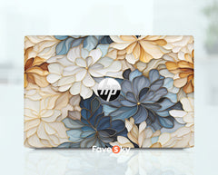 Envy 14 Decal Elegant Blue and Gold Floral Art Perfect Gift for Art Lovers favesky