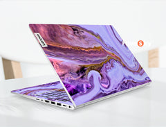 Yoga 7i Laptop Skin Dreamy Purple Gold Streamer Art Design Creative Gift favesky