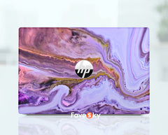 HP 1040 G7 Decal Purple Gold Marble Art Perfect Gift for Luxury Lovers favesky