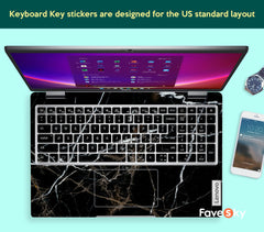 ThinkPad X1 Carbon laptop stickers Luxury black gold marble texture design favesky