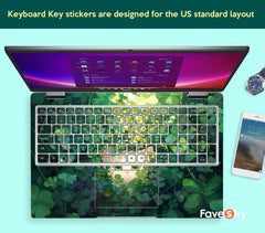 HP Envy 13 Sticker Enchanted Forest Cat Design Gift for Nature Admirers favesky