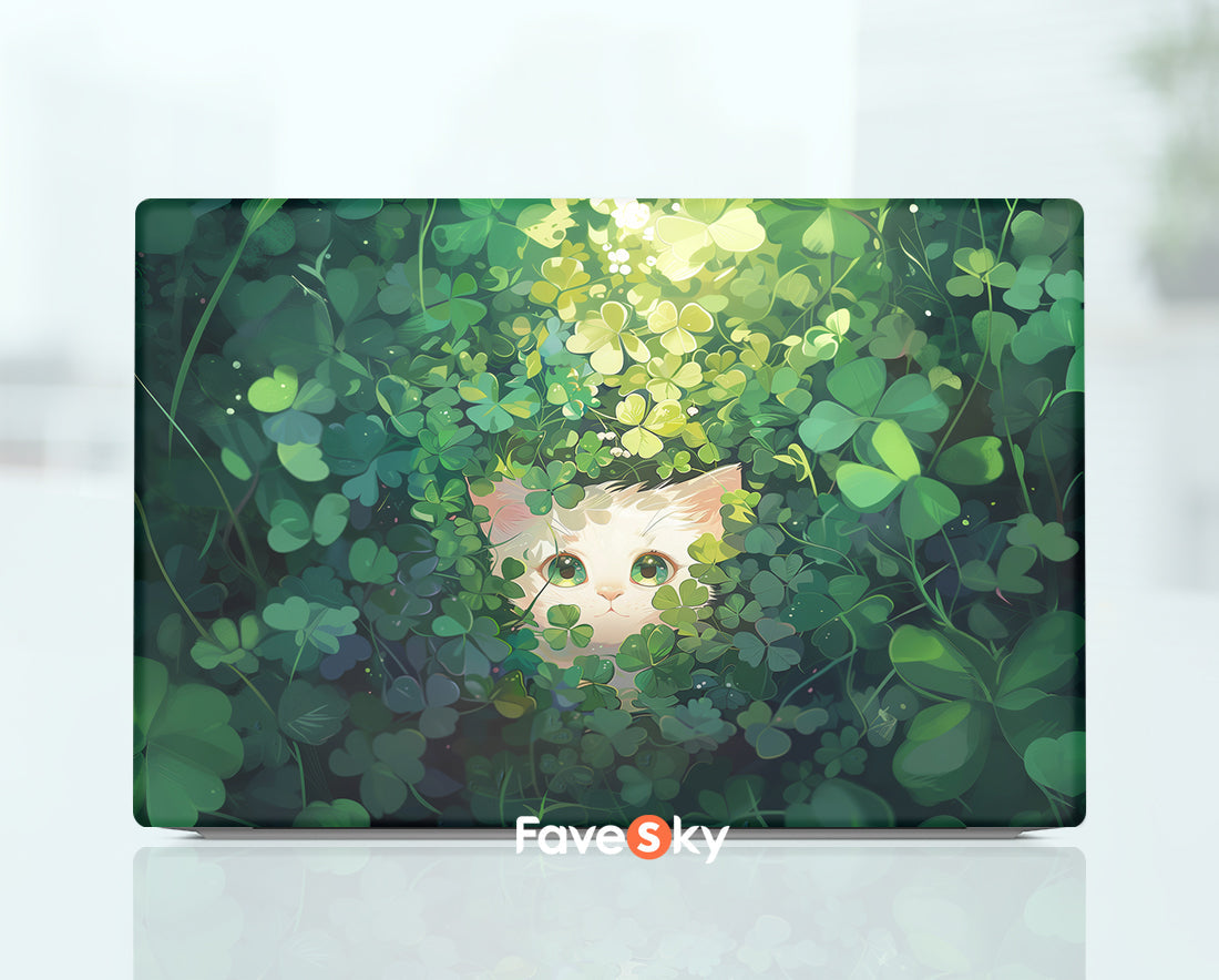 HP Envy 13 Sticker Enchanted Forest Cat Design Gift for Nature Admirers favesky