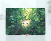 HP Envy 13 Sticker Enchanted Forest Cat Design Gift for Nature Admirers favesky
