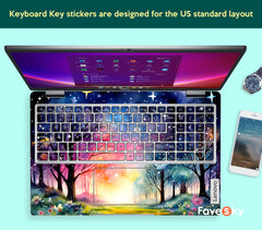 IdeaPad Slim 7 laptop Sticker Fantasy Forest Starry Sky Art Design favesky