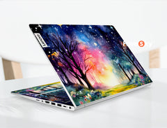 IdeaPad Slim 7 laptop Sticker Fantasy Forest Starry Sky Art Design favesky