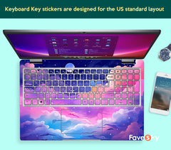 HP Omen 15 Wrap Shimmering Purple Nebula Design Ideal Gift for Visionaries favesky