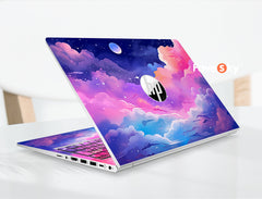 HP Omen 15 Wrap Shimmering Purple Nebula Design Ideal Gift for Visionaries favesky