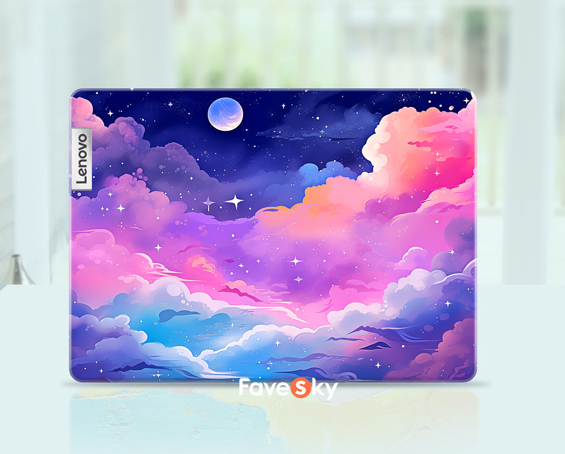 Yoga 9i laptop Skin dreamy starry sky cloud art design creative gift favesky