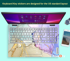 Thinkpad X1 Nano Laptop Skins Dreamy Purple Blue Gold Abstract Art Design favesky