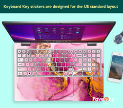 HP Envy 13 Computer Decal Fantasy Pink Gold Abstract Art Design Unique Gift favesky