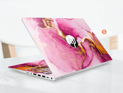 HP Envy 13 Computer Decal Fantasy Pink Gold Abstract Art Design Unique Gift favesky