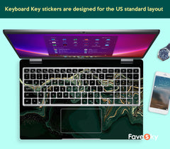 Pavilion Aero 13 laptop Sticker Mysterious Dark Green Gold Abstract Design favesky