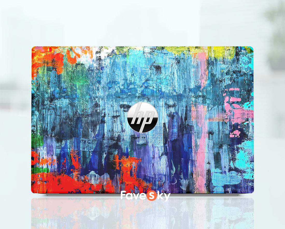 HP ZBook Firefly laptop decals Vibrant and colorful abstract art design favesky