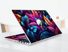 HP Omen 15 laptop decals Fantasy colorful feather art design Creative gift favesky