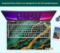 Dell 3520 Laptop Skin Vinyl Decal Personalised Gift Abstract Green Design favesky