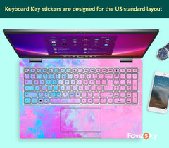 HP ProBook 450 G8 computer stickers Dreamy pink and blue fluid art design favesky