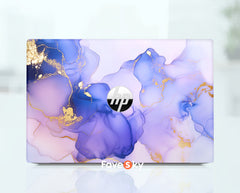 HP 15-fd Laptop Skin Purple Gold Marble Design Exclusive Gift for Her favesky