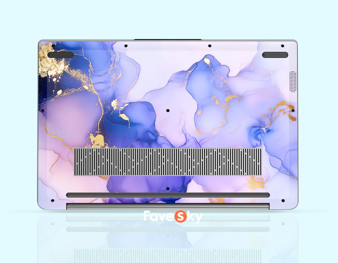 HP 15-fd Laptop Skin Purple Gold Marble Design Exclusive Gift for Her favesky