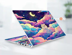 Laptop Accessories Dell Skins Custom Gifts Aesthetic Night Sky Design favesky