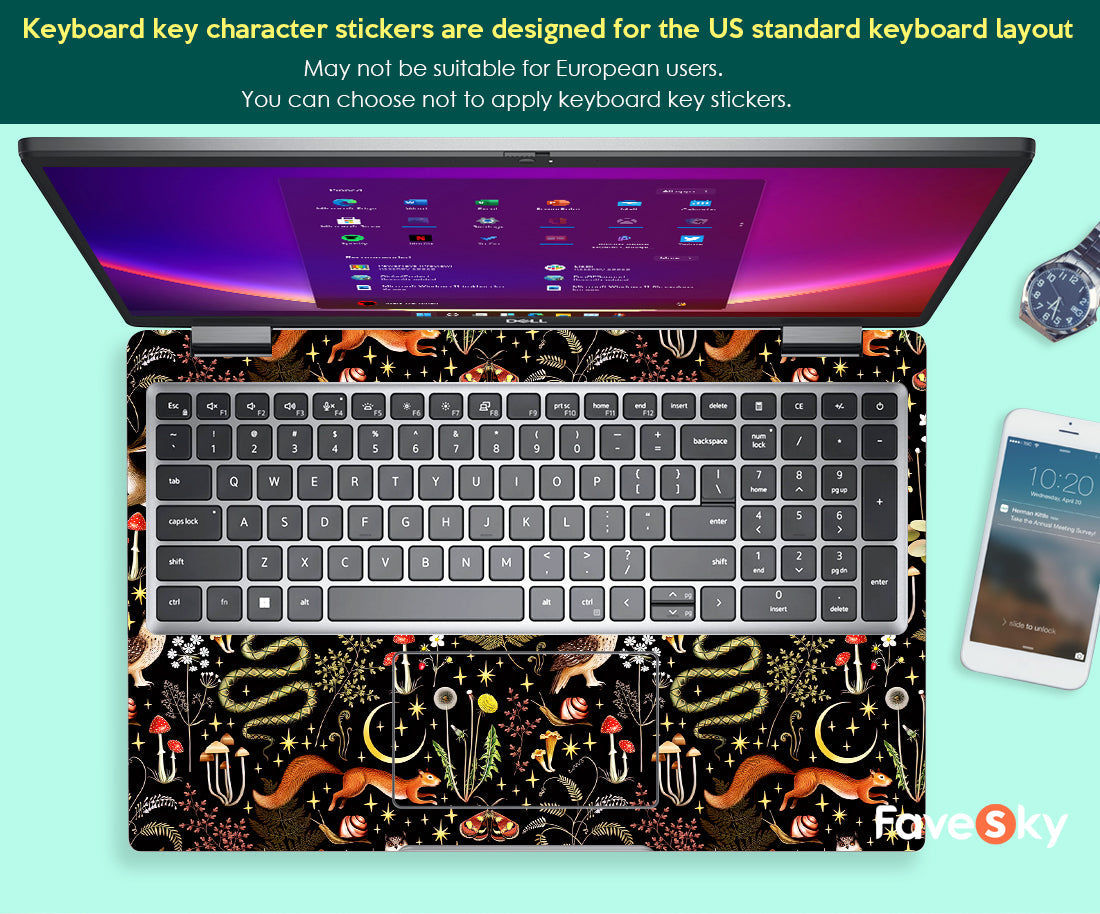 XPS 9350 Sticker Mysterious And Dreamy Forest Design Custom Anniversary favesky