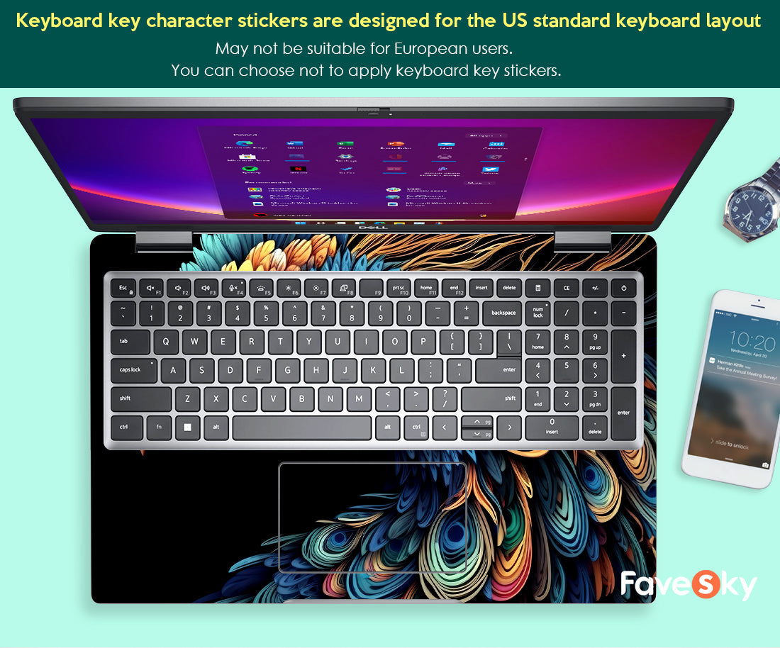 Dell Portable Computer Accessories Animal Art Design Vostro Laptop Skins favesky