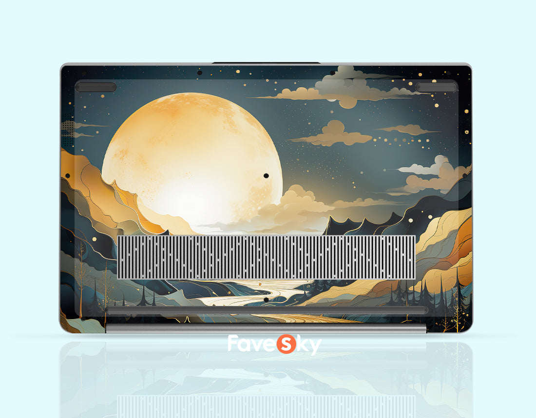 Art Laptop Skin Dell Accessories 5640 Decal Fantasy Moon Landscape Design favesky