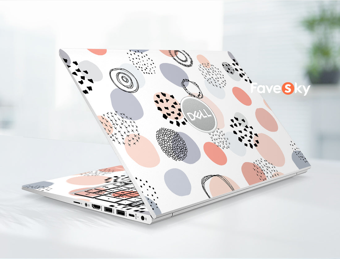 Dell Accessories Latitude 7410 Laptop Skin Custom Sticker Pink Marble favesky