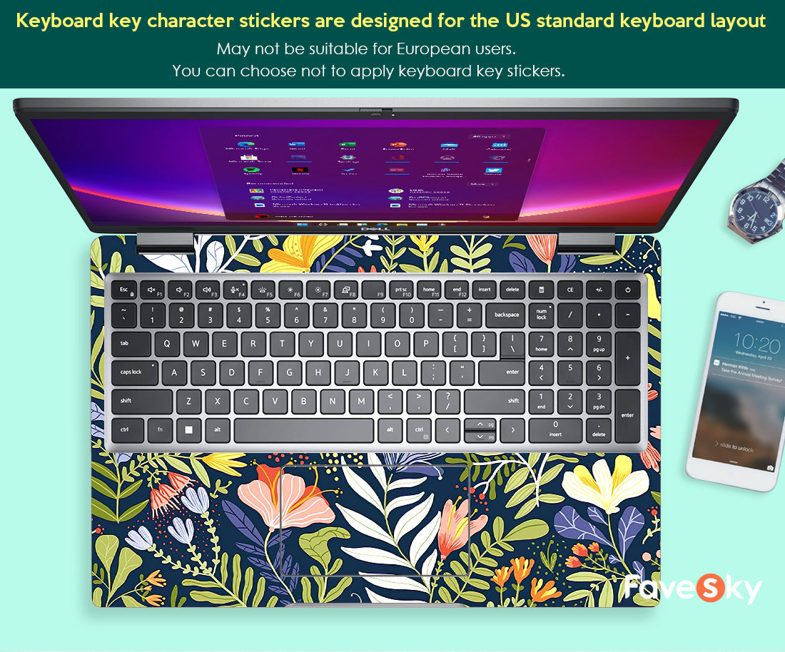 Dell G16 7630 Laptop Skin Green Plant Design Vinyl Decal Art Sticker XPS favesky